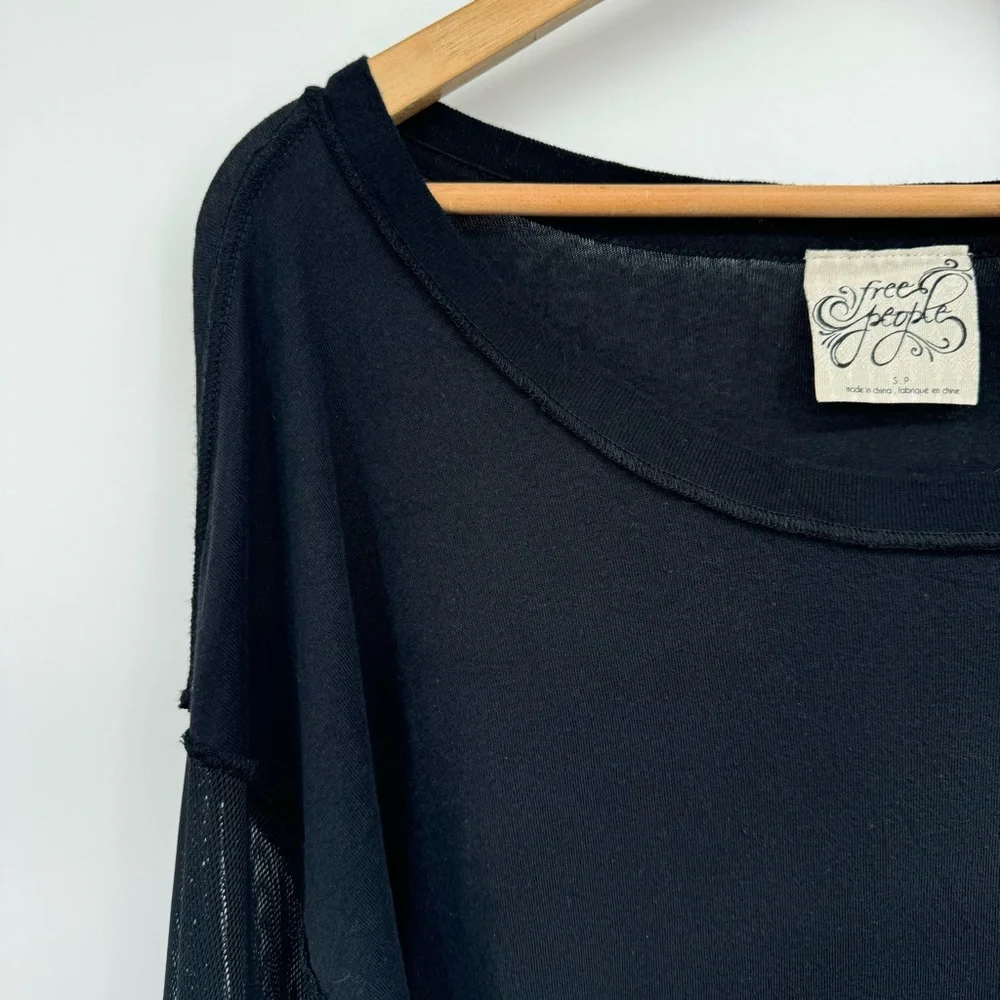 Free People Still Got It Top Small Mesh Bell Sleeves Witchy Whimsigoth Fairycore - Picture 4 of 10